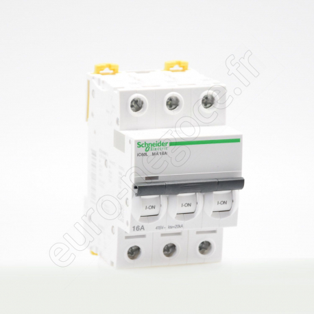 Disjoncteur iC60  - A9F90372 - IC60LMA DISJONCT 3P 1,6A