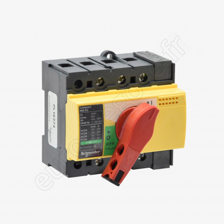 Switch-Disconnectors INS  - 28920 - INS80 3P POIG. ROUGE PLAS. JAUNE