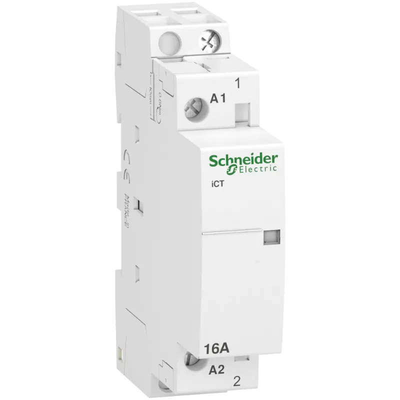 Acti9 iCT - Contacteur auxiliarisable - 1P - 16A - 1NO - 12Vca - 50Hz - A9C22011 Schneider Electric
