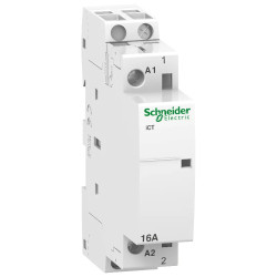 Acti9 iCT - Contacteur auxiliarisable - 1P - 16A - 1NO - 24Vca - 50Hz - A9C22111 Schneider Electric