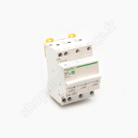 Circuit Breakers Resi9 / Dclic  - R9PFC716 - Resi9 XP - disjoncteur modulaire - 3P+N - 16A - courbe C - peignable