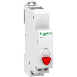 Acti9, iPB bouton-poussoir simple rouge 1 NF 20A 230VCA - A9E18031 Schneider Electric