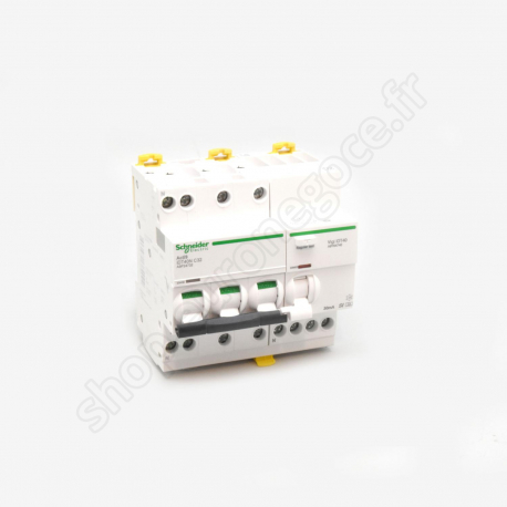 Disjoncteur iDT40 / DT40  - A9DB3716 - Acti9 iDD40N - disjoncteur différentiel - 3P+N C 16A 6000A/10kA 30mA type A SI