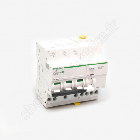 Circuit Breakers iDT40 / DT40  - A9DP3720 - ACTI9 iDD40N XA - disjoncteur différentiel auto - 3P+N C 20A 6000A/10kA 30mA AC