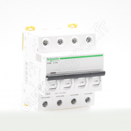 Circuit Breakers iC60  - A9F92404 - IC60L DISJ 4P 4A Z