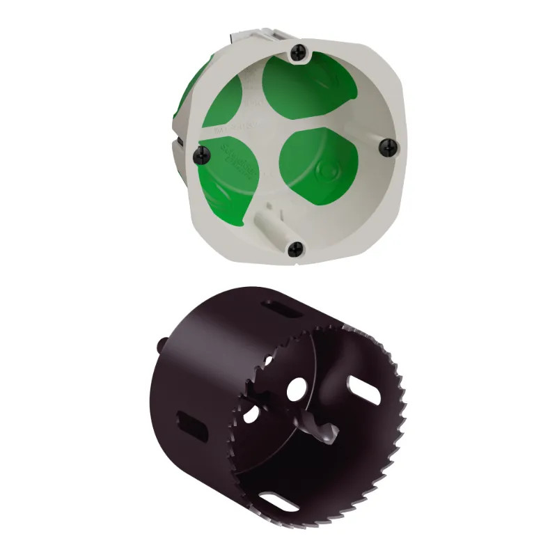 Multifix Air - lot de 240 boîtes IMT35032 Ø67mm P47mm + scie cloche - IMT35231 Schneider Electric