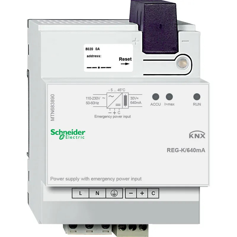 KNX - alimentation - 640mA avec entrée d'alimentation auxiliaire - MTN683890 Schneider Electric
