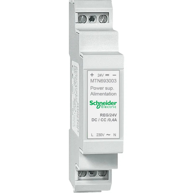 KNX - alimentation 24Vcc - 0,4A - sortie 10W max - 2 pas de 9 mm - MTN693003 Schneider Electric