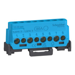 Bornier à vis 8 trous T ou N - LGYT2A08 Schneider Electric