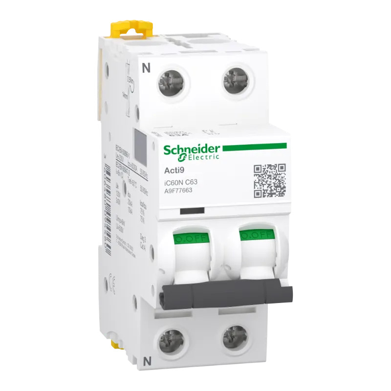 Acti9 iC60N disj 1P+N 63A C - A9F77663 Schneider Electric