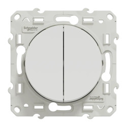 Odace - double va-et-vient - blanc - 10A - S520214 Schneider Electric