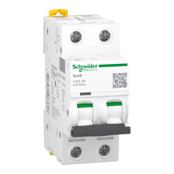 Acti9 iC60L - Disjoncteur - 2P - 6A - Courbe B - 400Vac - 15000A/25kA - A9F93206 Schneider Electric