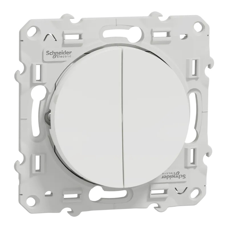 Odace - double poussoir - blanc - S520216 Schneider Electric