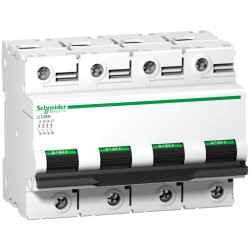 Acti 9 C120N Disjoncteur Modulaire 4P 125A Courbe C 10kA/10000A - A9N18377 Schneider Electric