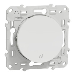 Odace - poussoir - blanc - avec symbole carillon - S520246 Schneider Electric