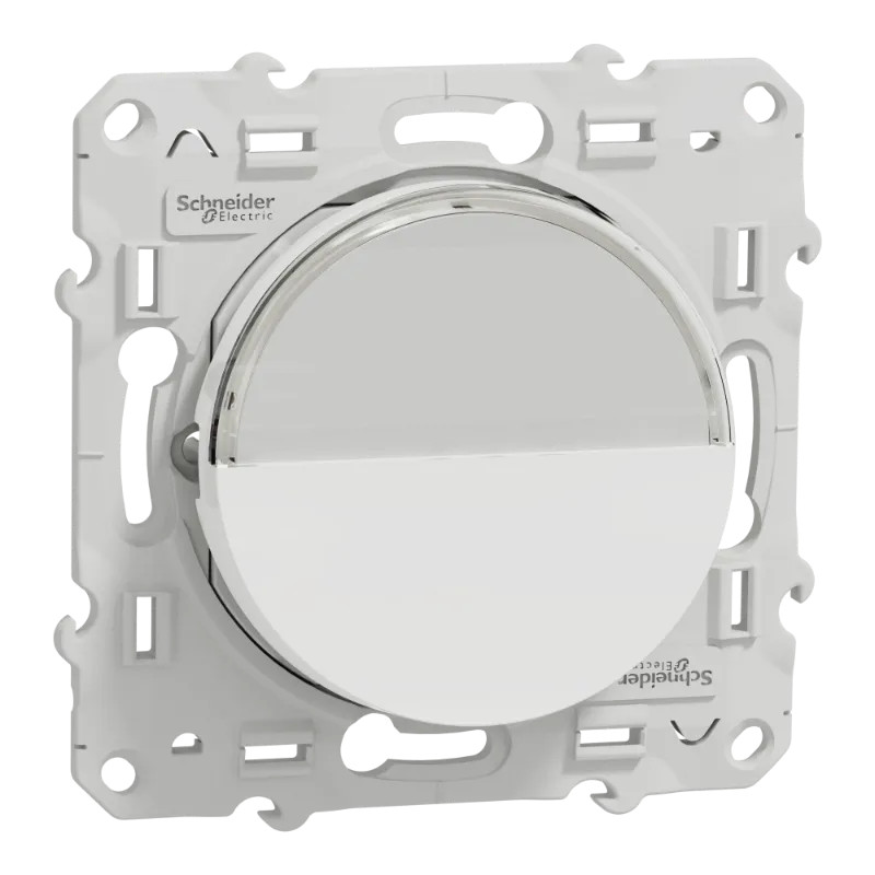 Odace - poussoir avec porte-étiquette - blanc - S520266 Schneider Electric