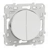 Odace - va-et-vient + va-et-vient lumineux - blanc - 10A  - LED 1,5mA - S520273 Schneider Electric