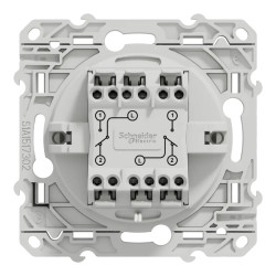 Odace - va-et-vient + va-et-vient lumineux - blanc - 10A  - LED 1,5mA - S520273 Schneider Electric