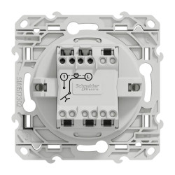 Odace - poussoir lumineux - blanc - 10A - voyant LED bleu 0,15mA - S520276 Schneider Electric