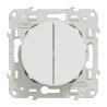 Odace - va-et-vient + poussoir - blanc - 10A - S520285 Schneider Electric