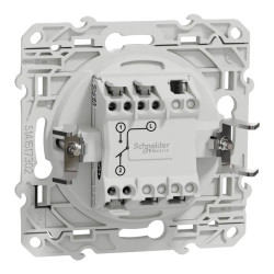 Odace - va-et-vient - blanc - 10A - griffes montées - S525204 Schneider Electric