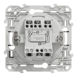Odace - permutateur - blanc - 10A - griffes montées - S525205 Schneider Electric