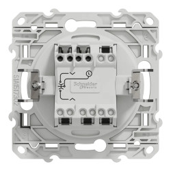 Odace - poussoir - blanc - 10A - griffes montées - S525206 Schneider Electric