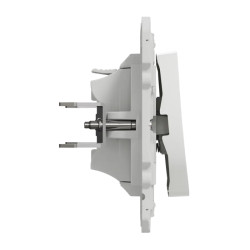 Odace - poussoir - blanc - 10A - griffes montées - S525206 Schneider Electric