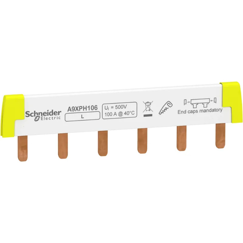 Acti9 iC60 - peigne à dents - 1P - 100A - 6 modules de 18mm - A9XPH106 Schneider Electric