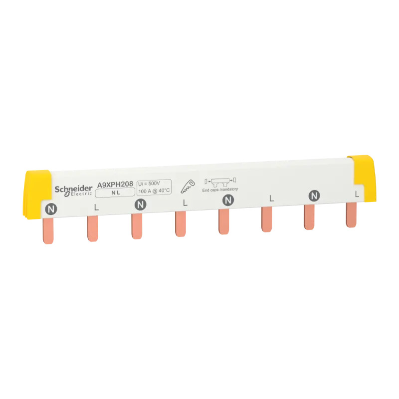 Peigne raccord 2P 100A 8mod - A9XPH208 Schneider Electric