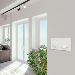 Odace - poussoir - blanc - 10A - griffes montées - S525206 Schneider Electric