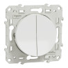 Odace - double va-et-vient - blanc - connexion rapide - griffes montées - S525214 Schneider Electric