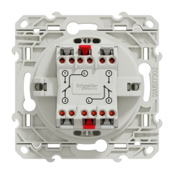 Odace - double va-et-vient - blanc - connexion rapide - griffes montées - S525214 Schneider Electric