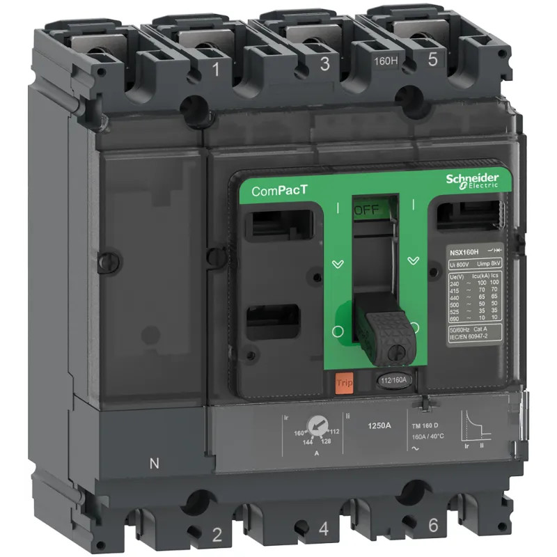 NSX100H disj TMD 63A 4P3D fx - C10H6TM063 Schneider Electric