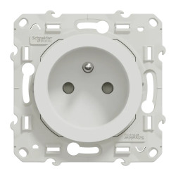 Odace - prise de courant 2P+T - blanc - connexions à vis - S520039 Schneider Electric