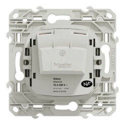 Odace - prise de courant 2P+T - blanc - connexions à vis - S520039 Schneider Electric