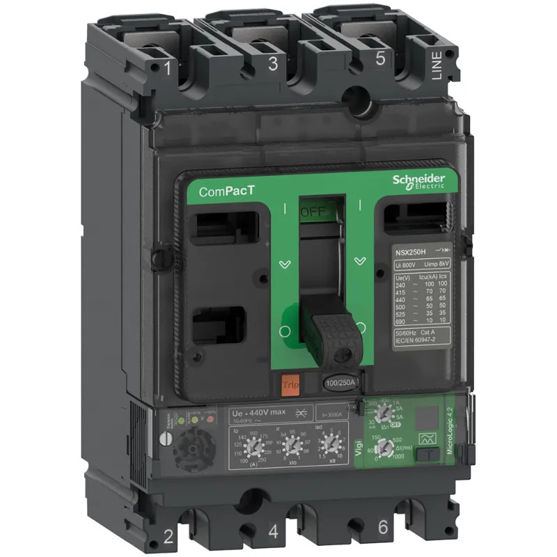 NSX250F DISJV 3P3D MIC4.2 250A - C25F34V250 Schneider Electric