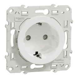 Odace - prise de courant 2P+T - standard Schuko allemand - blanc - S520057 Schneider Electric