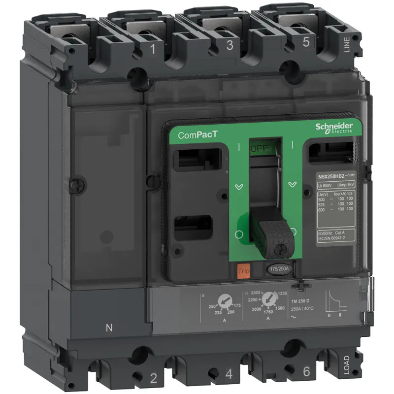 NSX250H disj TMD 160A 4P3D fx - C25H6TM160 Schneider Electric