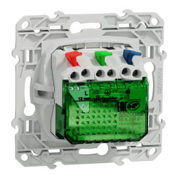 Odace - prise affleurante + USB C 10.5W - blanc - S520089 Schneider Electric