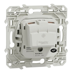 Odace - prise de courant 2P+T - blanc - à détrompage - connexions à vis - S520099 Schneider Electric
