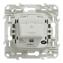 Odace - prise de courant 2P+T - blanc - à détrompage - connexions à vis - S520099 Schneider Electric