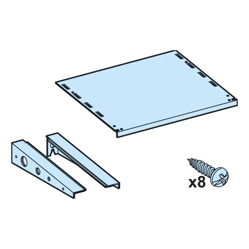PrismaSeT G  - Auvent coffret et gaine IP55 - L300 - RAL9003 - LVS08387 Schneider Electric