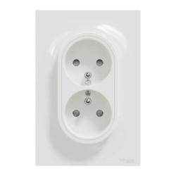 ODACE PC 2P+T DOUBLE BLC - S521089 Schneider Electric