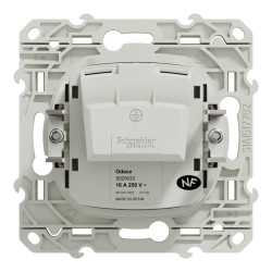 Odace - prise de courant 2P - blanc - griffes montées - connexion à vis - S525033 Schneider Electric
