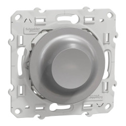 Wiser Odace - variateur rotatif LED - 2 fils - zigbee - alu - S530513W Schneider Electric