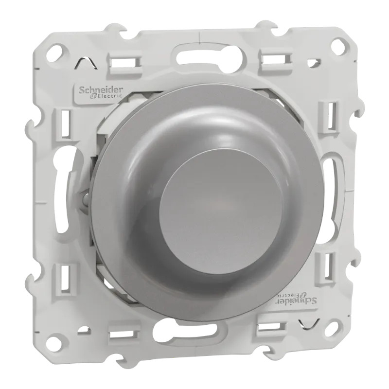 Wiser Odace - variateur rotatif LED - 2 fils - zigbee - alu - S530513W Schneider Electric