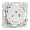 Odace - prise de courant 2P+T affleurante - blanc - griffes montées - S525052 Schneider Electric