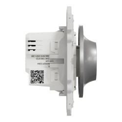 Wiser Odace - variateur rotatif LED - 2 fils - zigbee - alu - S530513W Schneider Electric