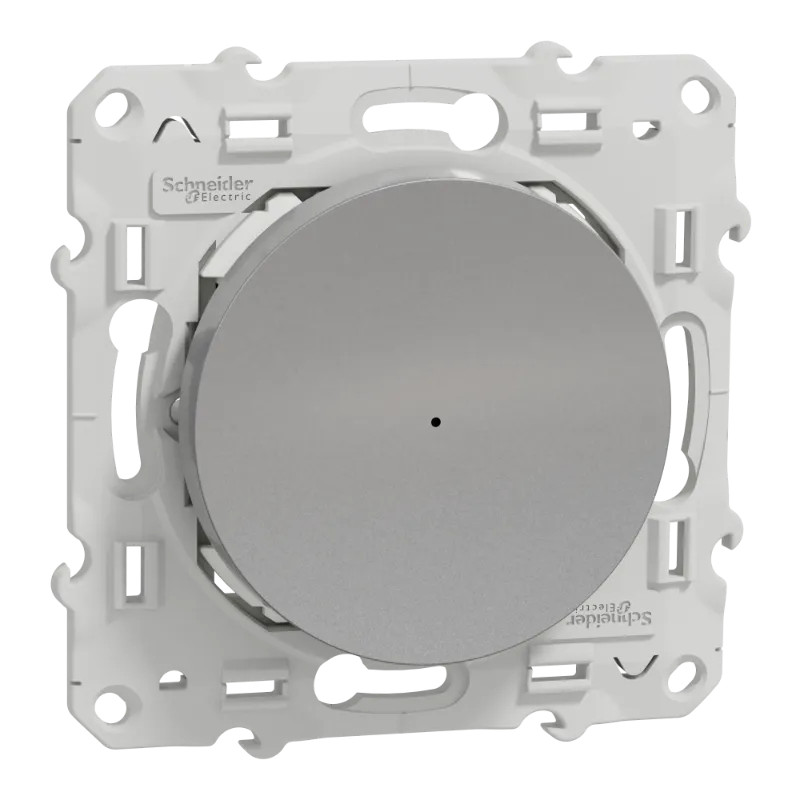 Wiser Odace - variateur poussoir - 2 fils - zigbee - alu - S530522W Schneider Electric